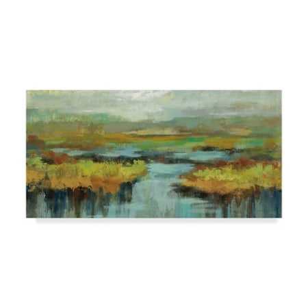 Silvia Vassileva 'Spring Landscape Crop' Canvas Art,16x32